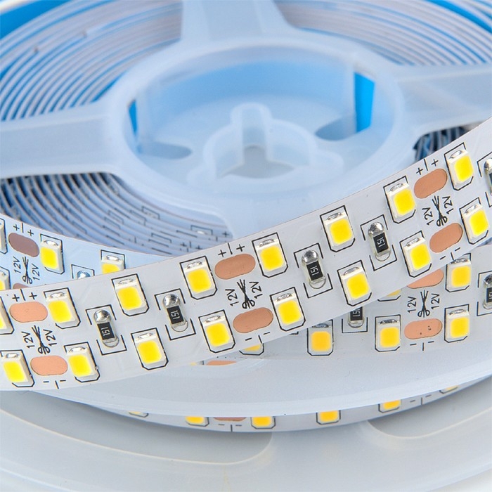 Светодиодная лента General, 12В, SMD2835, 5 м, IP20, 19.2Вт/м, 240 LED/м, 3000К