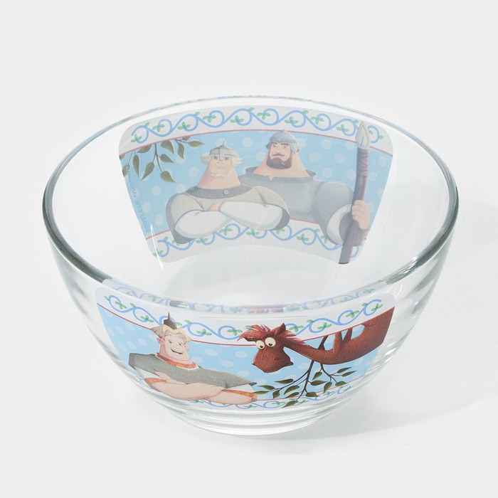 Салатник стеклянный &laquo;Три Богатыря&raquo;, 500 мл, d=13 см