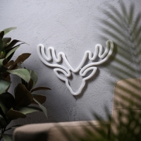 Неоновая вывеска &laquo;Олень&raquo; 35 x 23.5 см, батарейки AAx3 (нет в комплекте) + USB, свечение тёплое белое