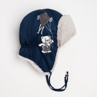 Шапка &laquo;Барни&raquo; для мальчика, цвет синий, размер 46