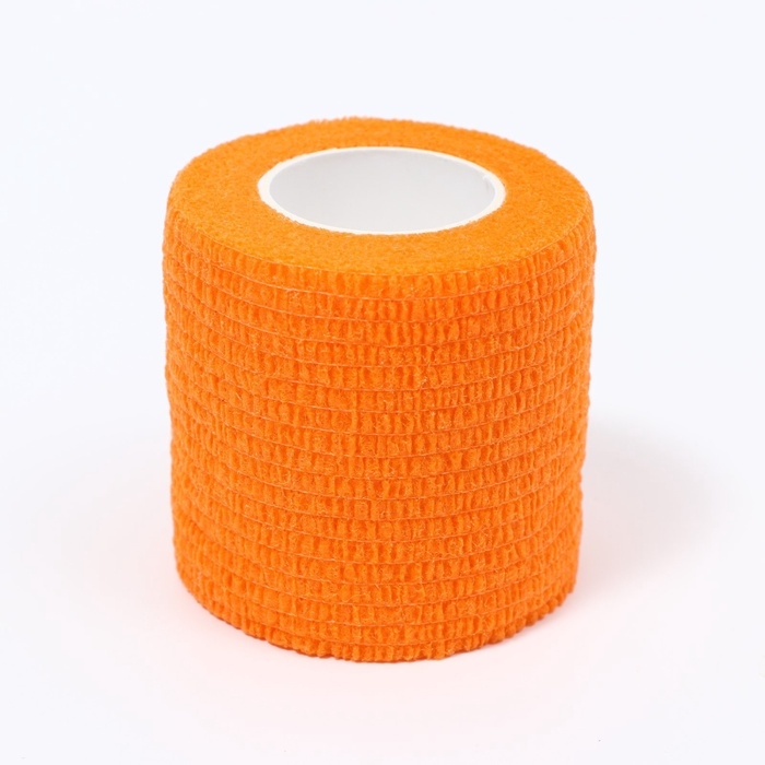 Бинт самофиксирующийся разрывной &laquo;Groomroom&raquo;&lrm;, 5 см х 4,5 м, оранжевый