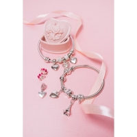 Разделитель &laquo;Хоровод сердец&raquo;, цвет розовый в серебре