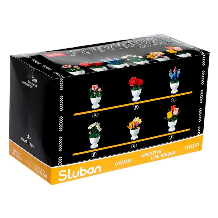 Конструктор «Цветы в горшочке», 6 видов, МИКС Конструктор «Цветы в горшочке», 6 видов, МИКС