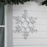 Неоновая фигура «Снежинка», 57 см, 576 LED, 12 В, 8 режимов, свечение синее/белое Неоновая фигура «Снежинка», 57 см, 576 LED, 12 В, 8 режимов, свечение синее/белое