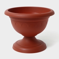 Кашпо уличное на ножке низкий &laquo;Колывань&raquo;, 5,3 л, цвет терракотовый