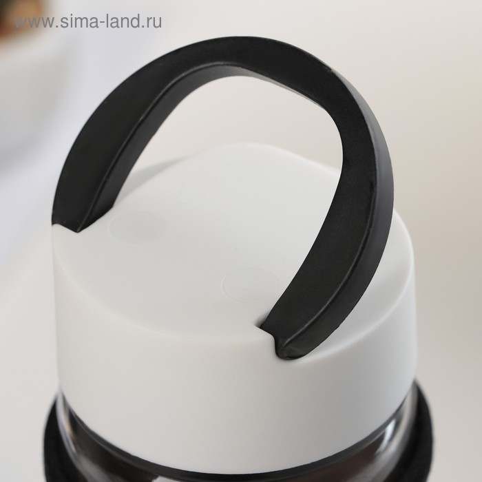 Бутылка для воды стеклянная с ручкой в чехле «Кит», 500 мл, h=23,5 см, рисунок МИКС Бутылка для воды стеклянная с ручкой в чехле «Кит», 500 мл, h=23,5 см, рисунок МИКС