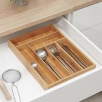 Лоток для столовых приборов Доляна «Бамбуковый лес», 37×26×4 см, 6 ячеек Лоток для столовых приборов Доляна «Бамбуковый лес», 37×26×4 см, 6 ячеек