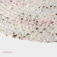 Салфетка сервировочная на стол Доляна &laquo;Серпантин&raquo;, d=38 см, цвет белый