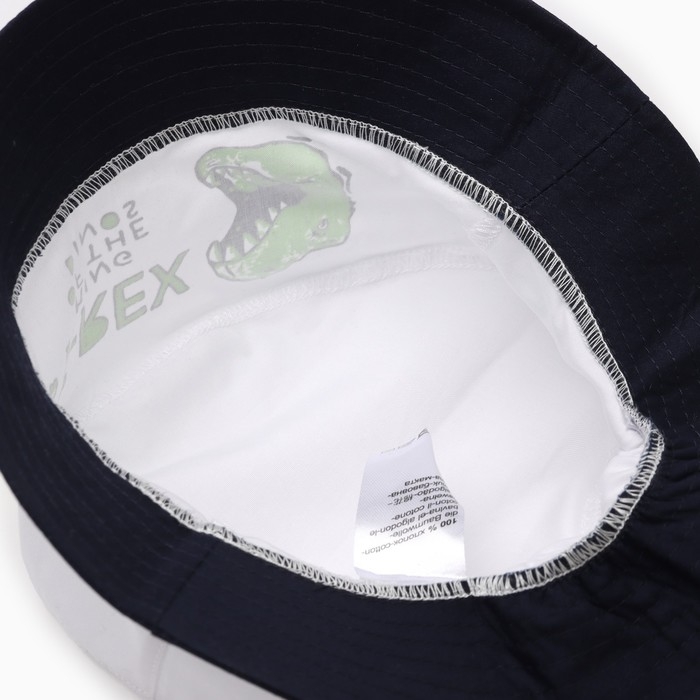 Панама детская, цвет белый/синий, размер 48-50