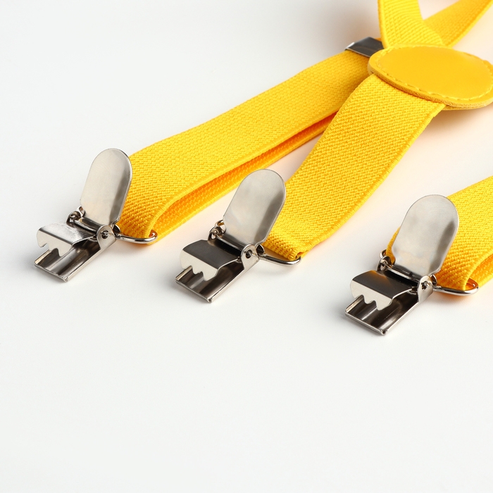 Подтяжки детские &laquo;Выбражулька&raquo;, ширина 2.5 см, цвет жёлтый