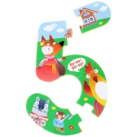 Мягкий пазл для малышей &laquo;Учим цифры: Сказки&raquo;, 5 пазлов, Крошка Я