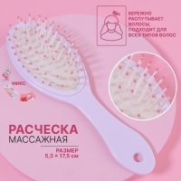 Расчёска массажная, 5,3 &times; 17,5 см, рисунок МИКС