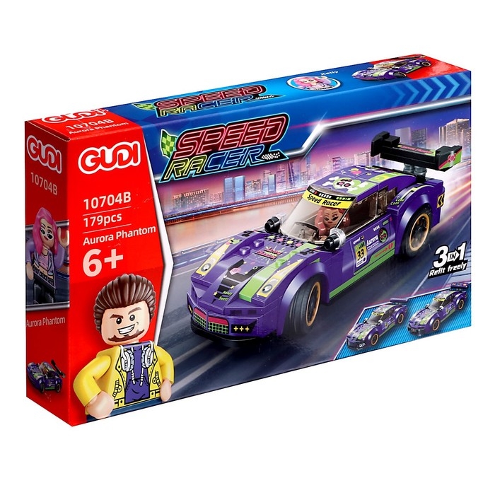 Конструктор &laquo;Гонка. Наскар&raquo;, 3 варианта сборки, 179 деталей