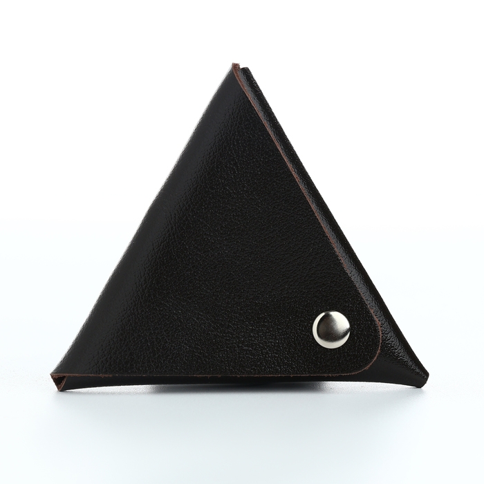 Монетница на кнопке TEXTURA, цвет коричневый Монетница на кнопке TEXTURA, цвет коричневый