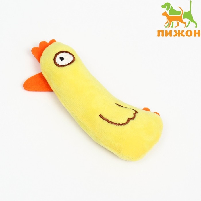 Игрушка для кошек с кошачьей мятой Игрушка для кошек с кошачьей мятой "Цыпленок", 10 см, жёлтая