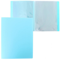 Папка А4 Calligrata, 80 прозрачных вкладышей, 700 мкм, бирюзово-голубой Папка А4 Calligrata, 80 прозрачных вкладышей, 700 мкм, бирюзово-голубой