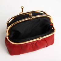 Кошелёк-косметичка, 2 отдела на рамке, цвет бордовый МИКС Кошелёк-косметичка, 2 отдела на рамке, цвет бордовый МИКС