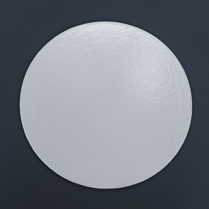 Подложка усиленная, 26 см, серебро-перламутр, 3,2 мм