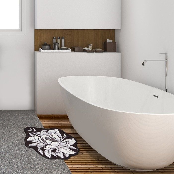 Коврик для ванной Этель Magnolia 53х63&plusmn;2см см, 100% п/э, велюр