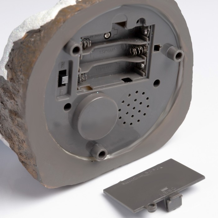 Светодиодная фигура &laquo;Поезд и снеговик&raquo; 16 &times; 10 &times; 12 см, полистоун, батарейки АААх2 (не в комплекте), USB, свечение тёплое белое