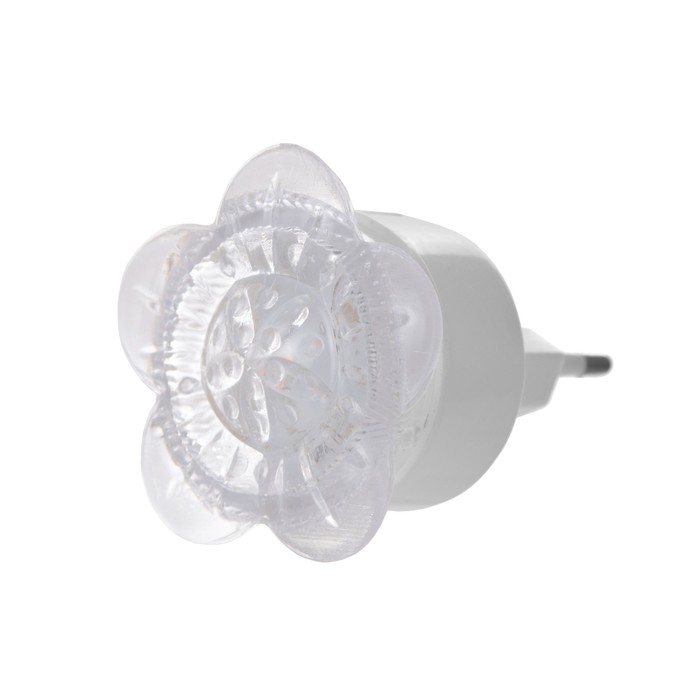 Ночник Ночник "Цветок красный" пластик 5,5х5,5х6 см