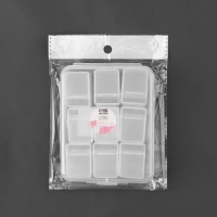 Набор контейнеров для хранения мелочей, 9 шт, 3,4 &times; 2,5 &times; 2,3 см, в контейнере, 11,5 &times; 9 &times; 2,7 см, цвет прозрачный