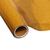 Пленка самоклеящаяся "Жатка", голография, золотая, 0.45 х 3 м, 3 мкм,