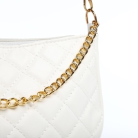 Сумка багет на молнии, цвет белый