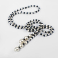 Бусы &laquo;Роскошный жемчуг&raquo; гирлянда, d=0,8, цвет молочно-синий, 107см