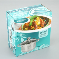 Кастрюля &laquo;Элис&raquo;, 3.5 л, d=20 см, капсульное дно, индукция