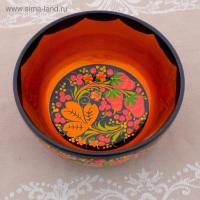 Салатник &laquo;Ягодка&raquo;, 16&times;16&times;9 см, хохлома