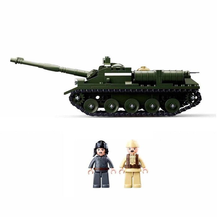 Конструктор Армия ВОВ &laquo;Танк ПТ-САУ 100&raquo;, 338 деталей