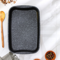 Противень, 33,5&times;22&times;5,5 см, антипригарное покрытие, цвет тёмный мрамор