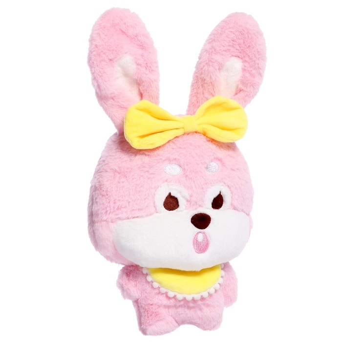 Мягкая игрушка &laquo;Зайка&raquo; с бантиком, 20 см, цвет розовый