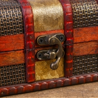 Шкатулка дерево сундучок "Песочные часы" набор 2 шт 8,5х12х8,5 см 5,5х7х6 см