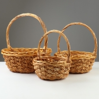 Набор корзин плетеных, 33х33х13/36 см, 28х28х11/31 см, 22х22х10/26 см, 3 шт, ива Набор корзин плетеных, 33х33х13/36 см, 28х28х11/31 см, 22х22х10/26 см, 3 шт, ива