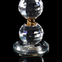 Подсвечник стекло на 1 свечу "Цветочек с тремя хрустальными шарами" 18х7х7 см Подсвечник стекло на 1 свечу "Цветочек с тремя хрустальными шарами" 18х7х7 см