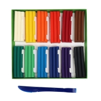 Пластилин мягкий (восковой), 12 цветов, 180 г, Гамма "Пчелка", со стеком Пластилин мягкий (восковой), 12 цветов, 180 г, Гамма "Пчелка", со стеком