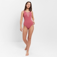 Купальник женский слитный в рубчик MINAKU однотонный цвет розовый, размер 42 Купальник женский слитный в рубчик MINAKU однотонный цвет розовый, размер 42