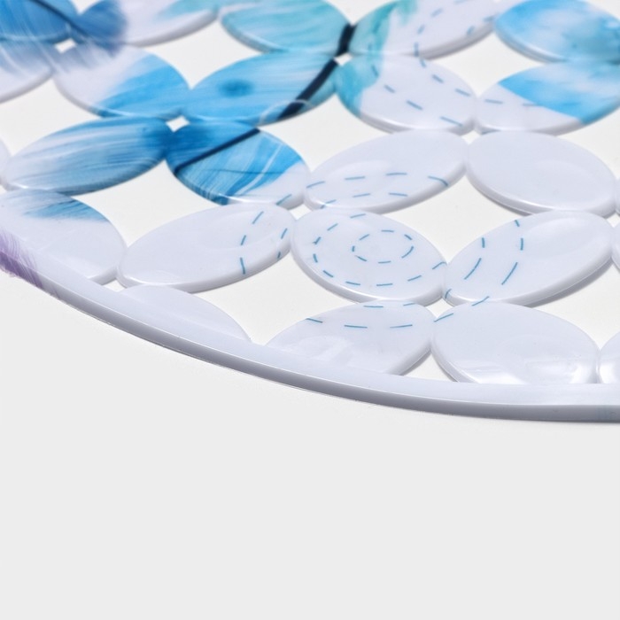 Коврик в раковину Доляна &laquo;Пёрышки&raquo;, 29&times;29 см