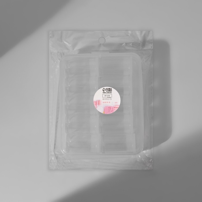 Набор баночек для хранения мелочей, d = 2,1 &times; 3,6 см, 10 шт, в контейнере, 11,5 &times; 9 &times; 2,7 см