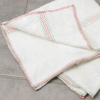 Тряпка для мытья пола Доляна, с отверстием для швабры, вискоза-ХПП, с оверлоком, 50&times;80 см, плотность 220 г/м, цвет белый