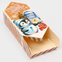 Новый год. Подарочная коробка - конфета новогодняя складная «Чудеса случаются», 18 х 28 х 10 см. Новый год. Подарочная коробка - конфета новогодняя складная «Чудеса случаются», 18 х 28 х 10 см.