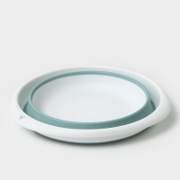 Таз складной &laquo;Флекс&raquo;, 10 л, 39.5&times;40&times;5.5 см, цвет морская волна