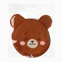 Мочалка детская &laquo;Мишка&raquo; 11х10 см, Крошка Я