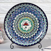 Ляган Риштанская Керамика "Узоры", 28 см, синий Ляган Риштанская Керамика "Узоры", 28 см, синий