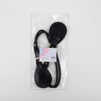 Ручка для сумки, шнуры, 60 &times; 1,8 см, с пришивными петлями 5,8 см, цвет чёрный/золотой