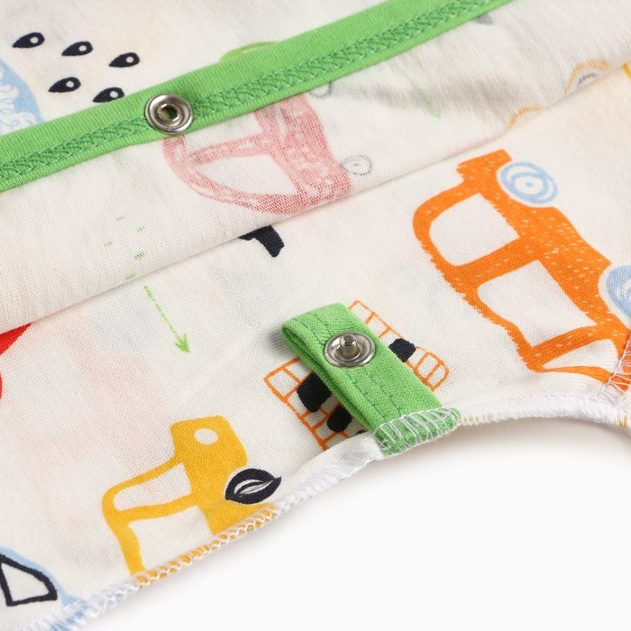 Комплект для новорождённых, цвет белый/машинки, рост 62 см