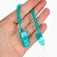 Держатель для соски - пустышки, пружинка, 2 шт., прозрачный, бирюзовый, Крошка Я