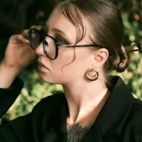 Серьги металл "Кольца" тренд, цвет золото